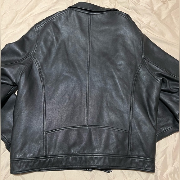 J. Ferrar Genuine Lambskin Full Zip Leather Jacket Coat Mens - Picture 6 of 7